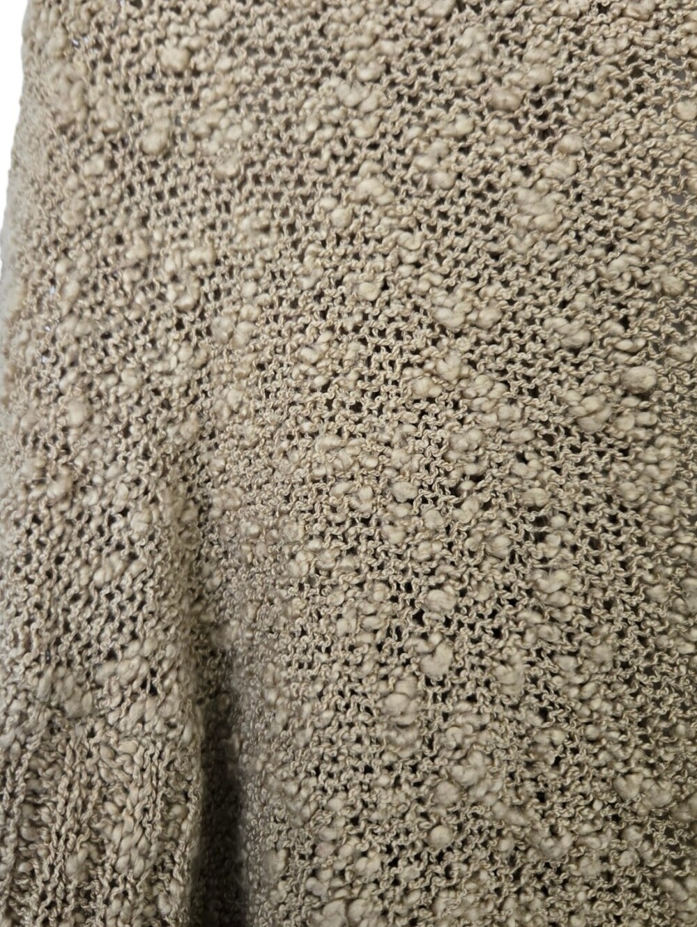 🤎 Saga Open Front Knit Cardigan | Women's Large | Beige Oatmeal | 100% Acrylic - Picture 5 of 6